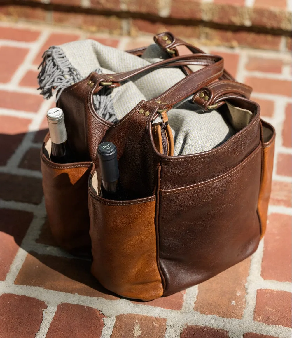 Belle Picnic Tote- Titan Milled Brown