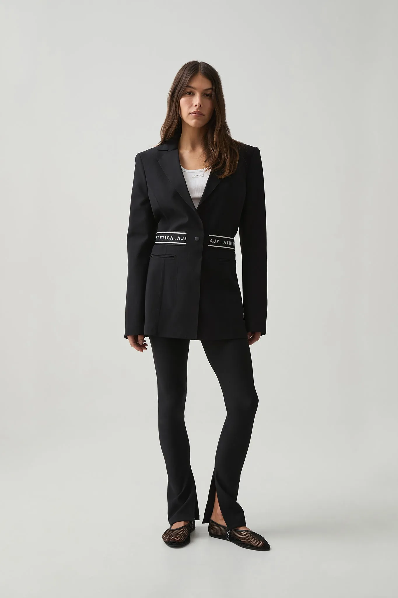 Belted Logo Tape Blazer 713