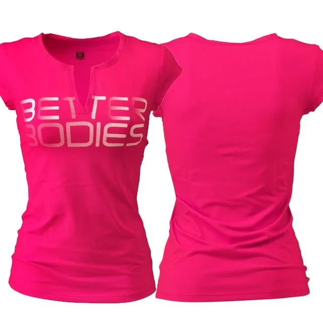 Better Bodies Fitness V-Tee - Hot Pink