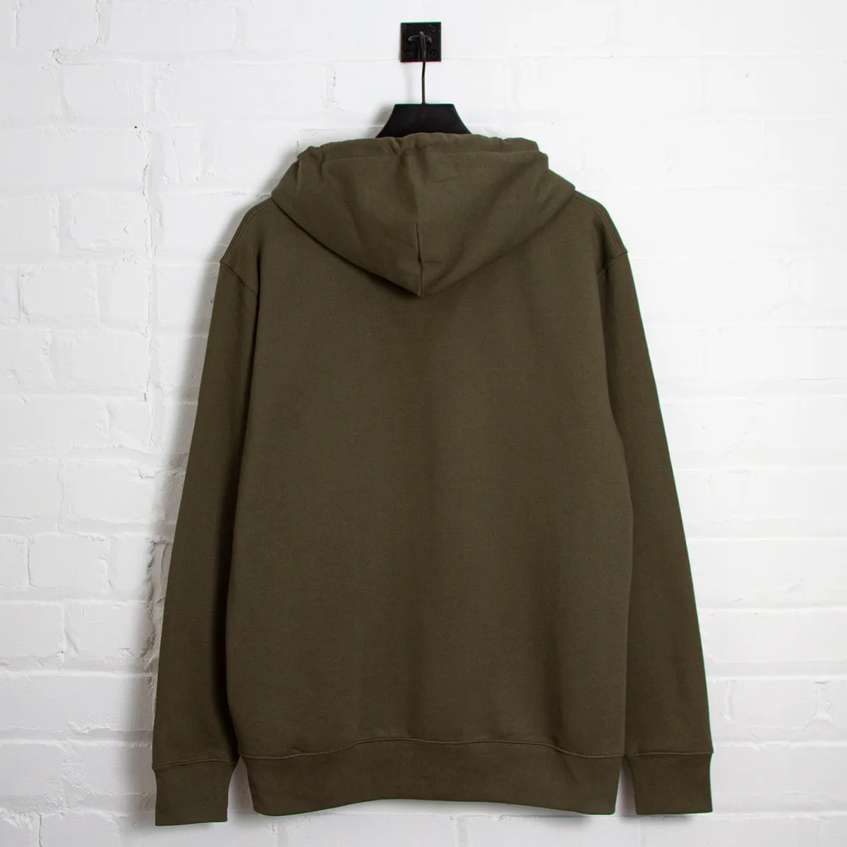 Black Disco Psychedelia Crest - Zipped Hood - Khaki