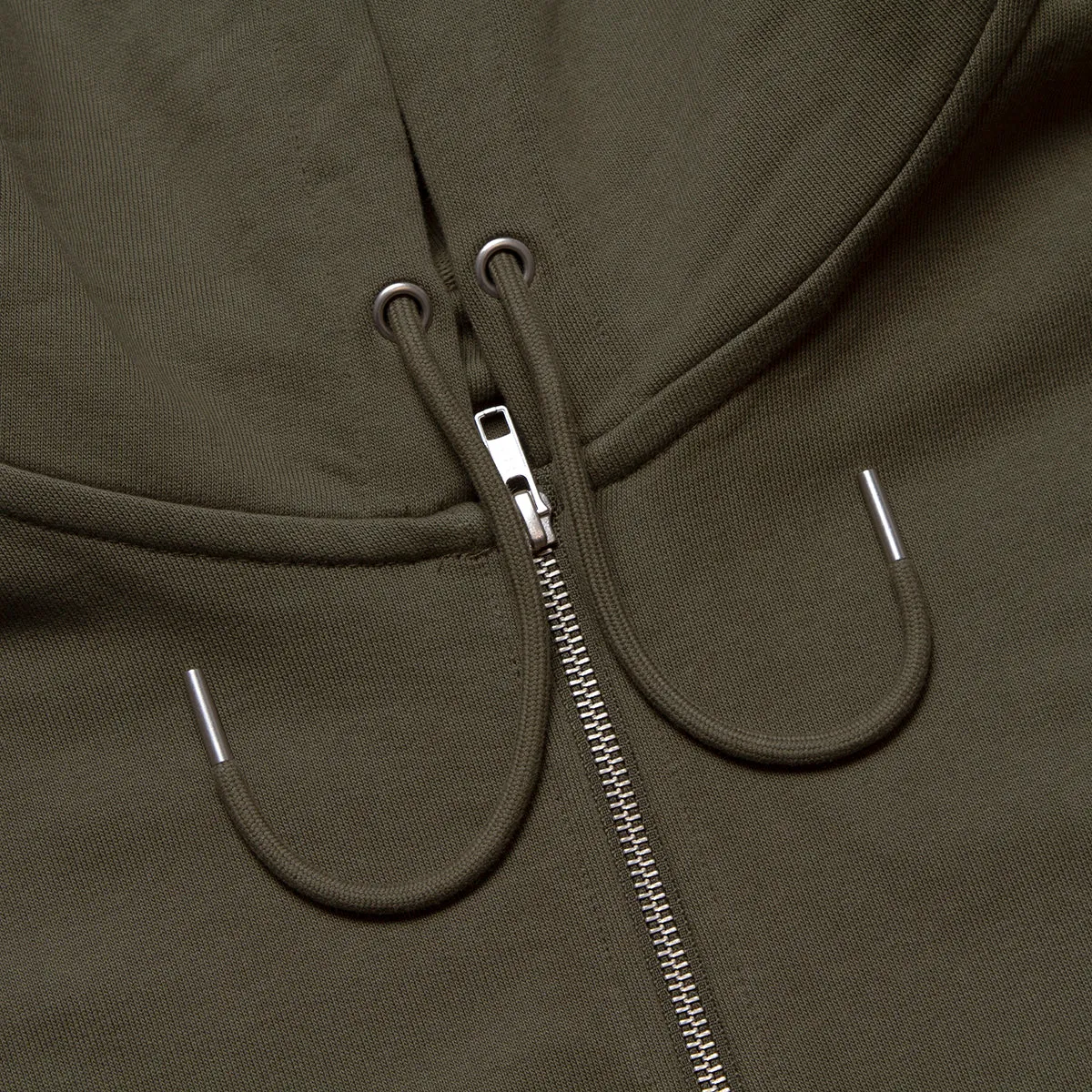 Black Disco Psychedelia Crest - Zipped Hood - Khaki