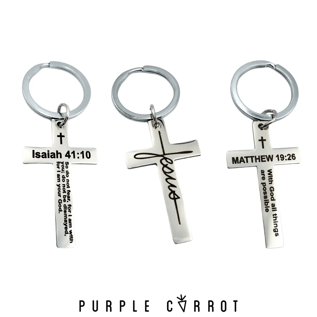 Blessed Cross Keepsake Keychain