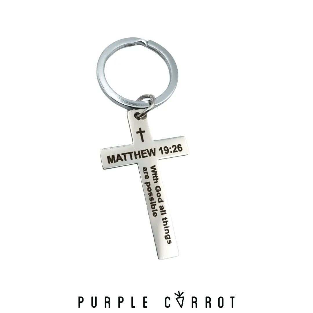 Blessed Cross Keepsake Keychain