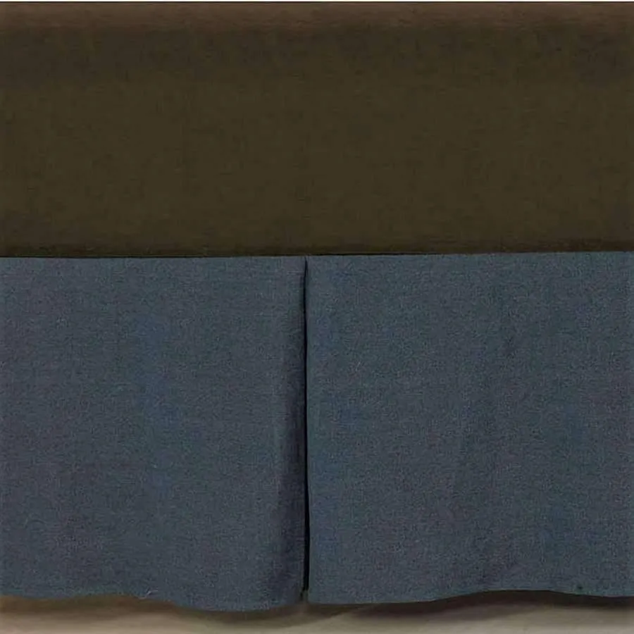 Blue Denim Bed Skirt - King