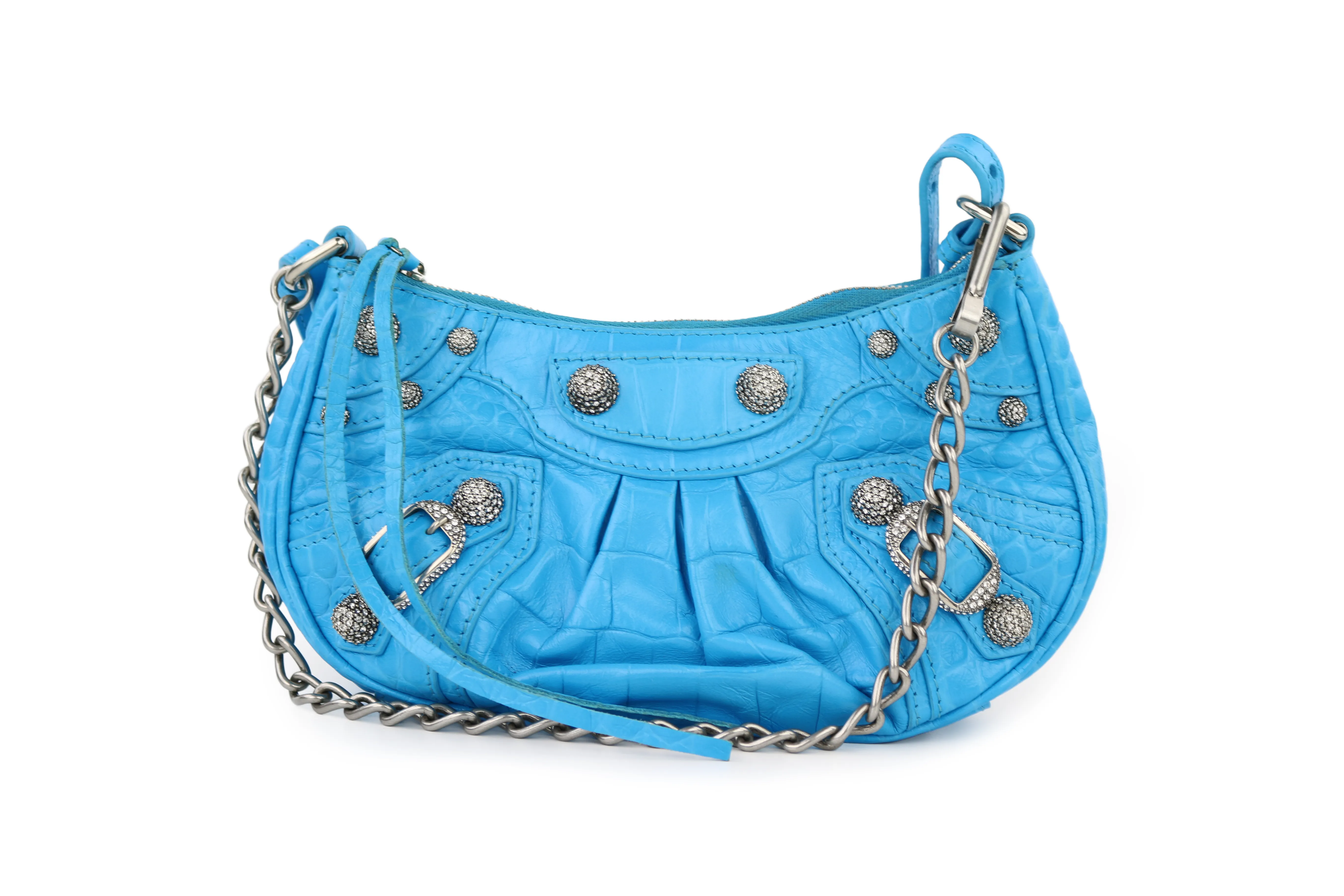 Blue Le Cagole Mini with Chain