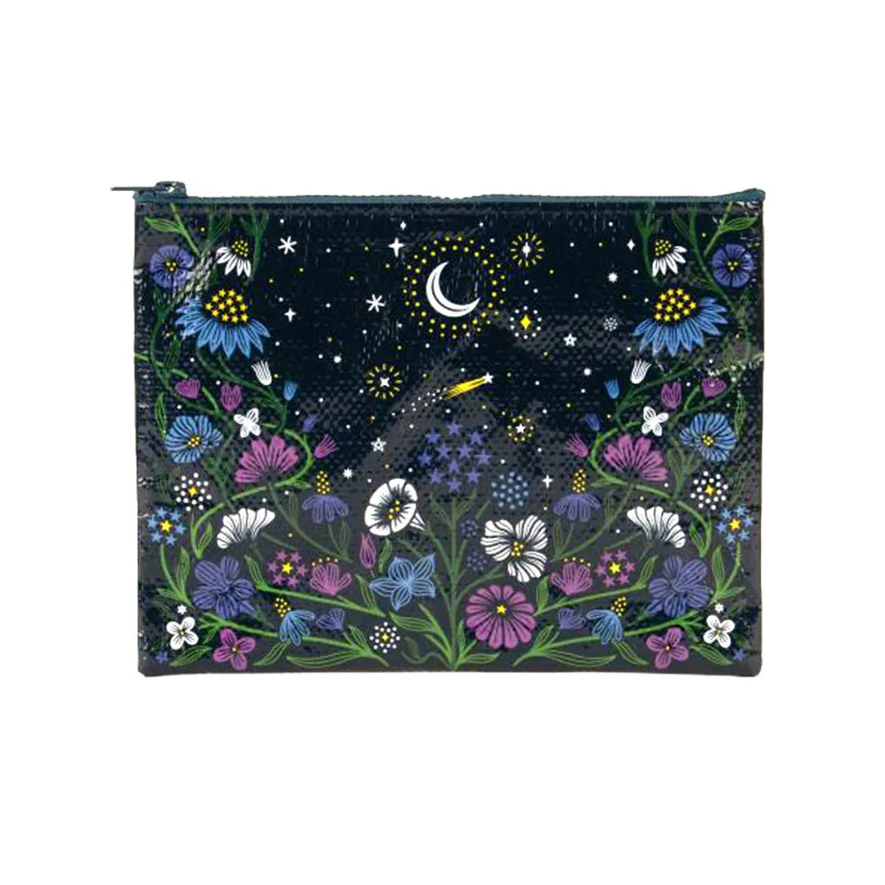 BLUE Q ZIPPER POUCH STARRY GARDEN