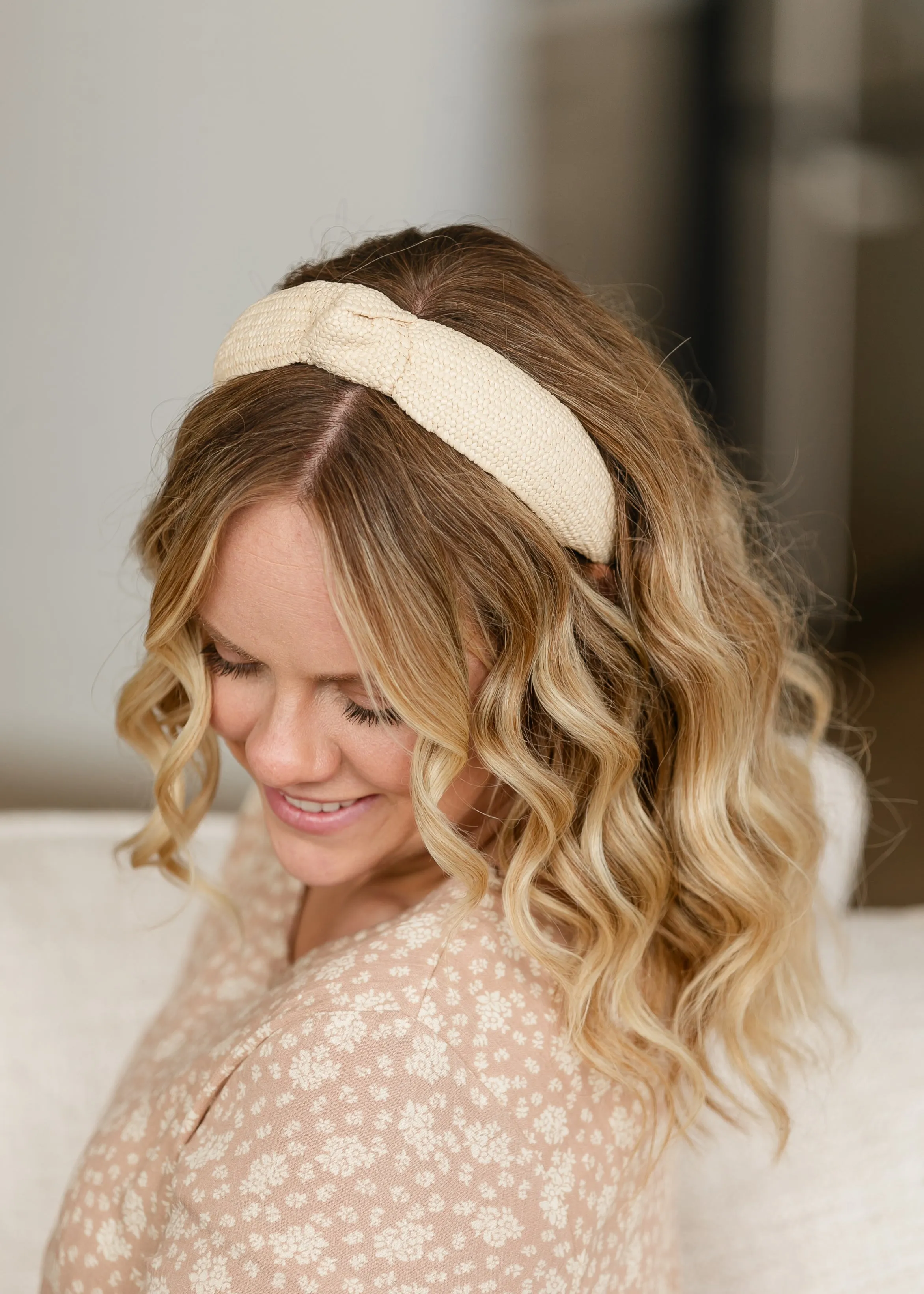 Boho Straw Rattan Knotted Headband