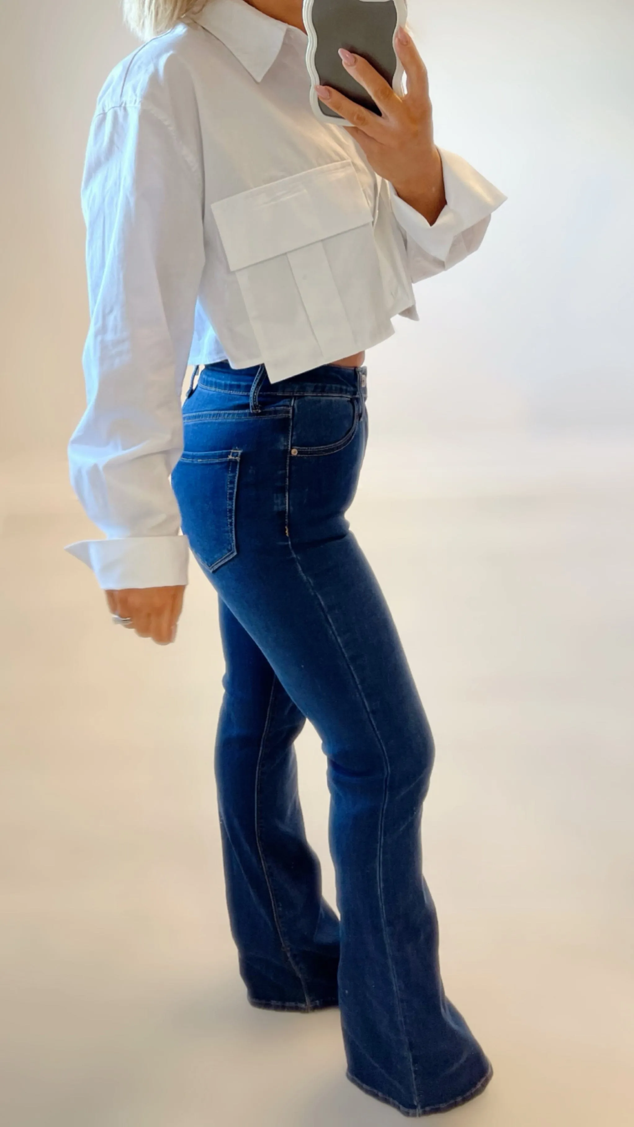 BOND MID RISE FLARE JEANS