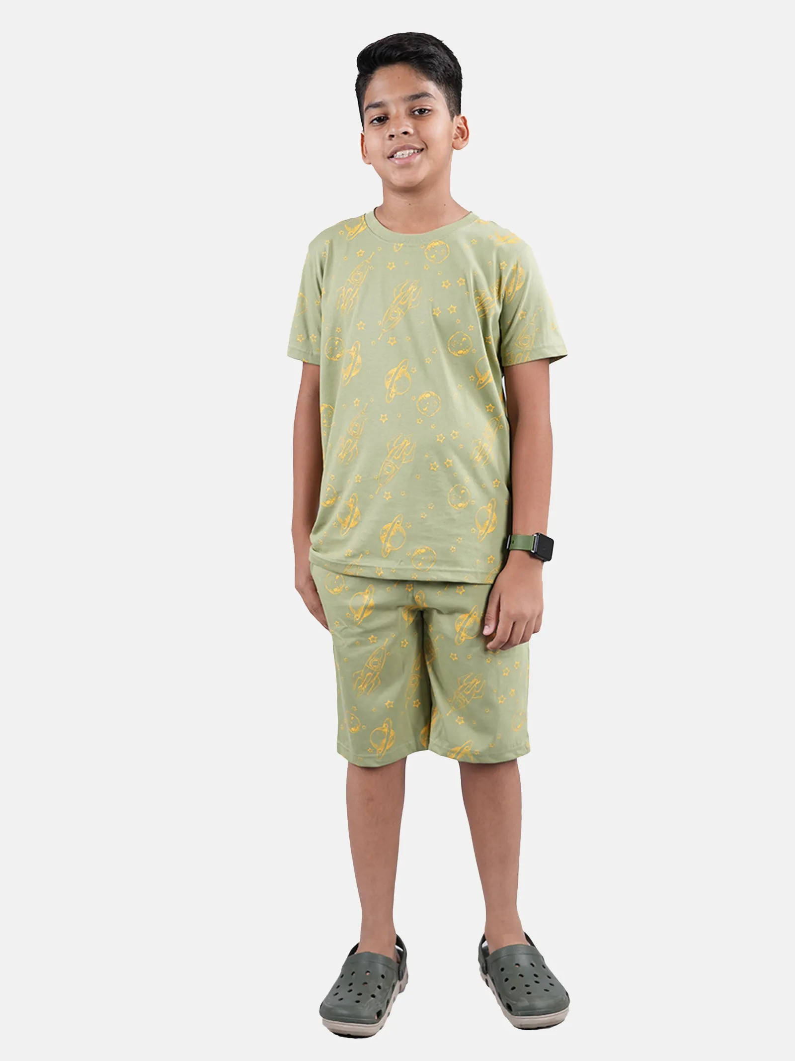 Boys AOP Tee & Shorts Co-Ord Set