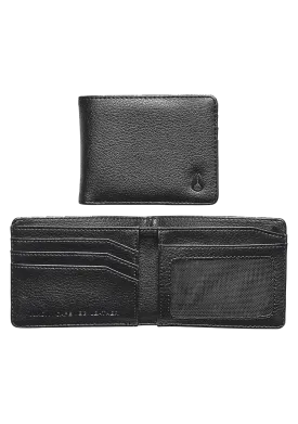 Cape Vegan Leather Wallet - Black