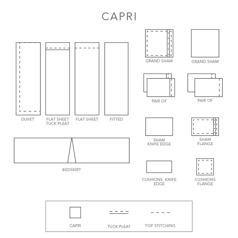 Capri Twin XL Sheet Set (38 x 80")