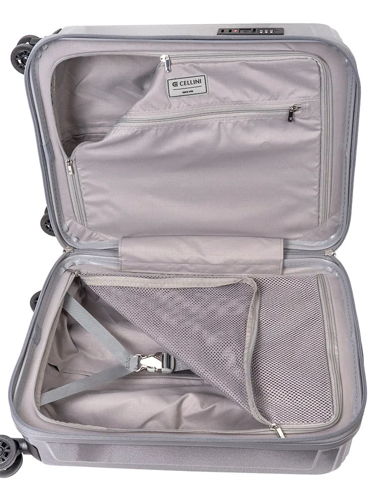 Cellini Compolite 4 Wheel Carry On Trolley | Silver