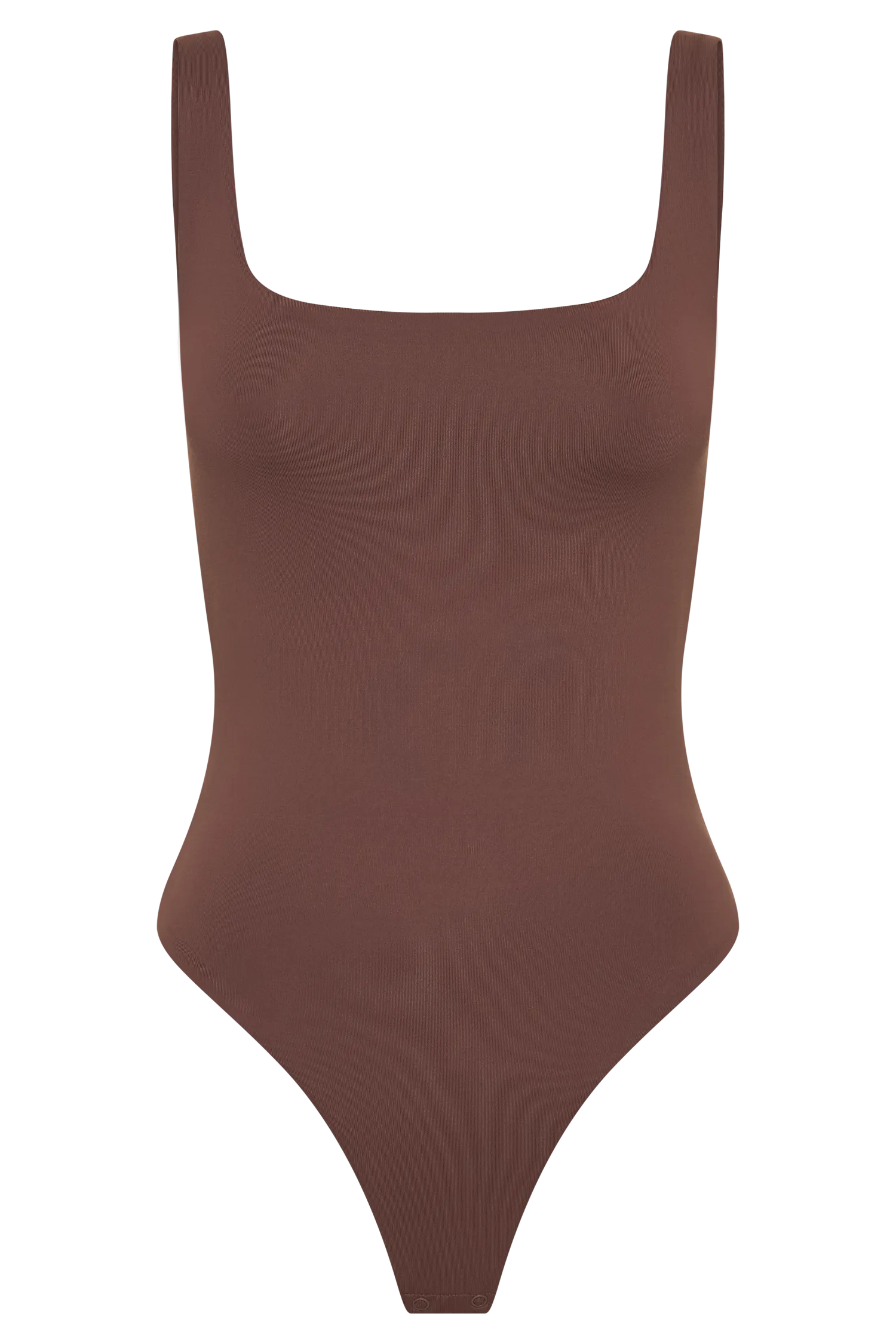 Charlie Recycled Nylon Scoop Neck Bodysuit - Mocha