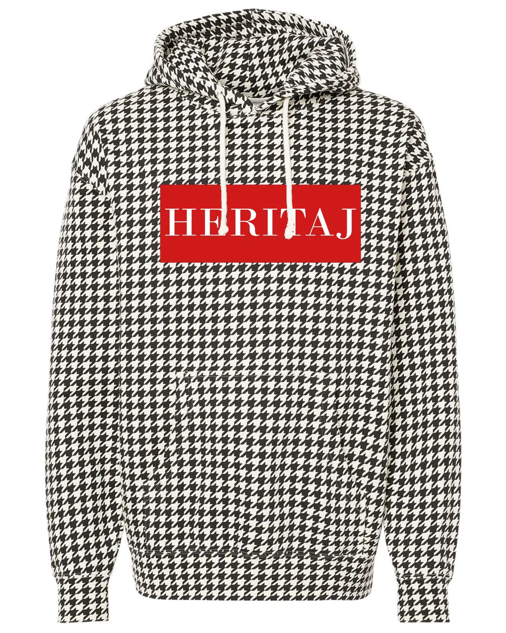 CLASSIC LOGO-HOUNDSTOOTH-HEAVYWEIGHT HOODIE