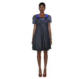 COMME DES GARÇONS Black Draped Mesh Net Dress Ensemble | Size S