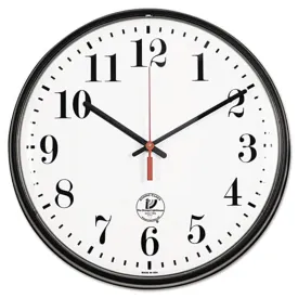 Contemporary Atomic Wall Clock, Black