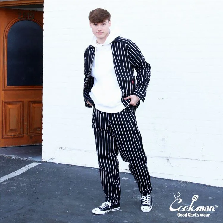 Cookman Chef Pants - Stripe : BLACK