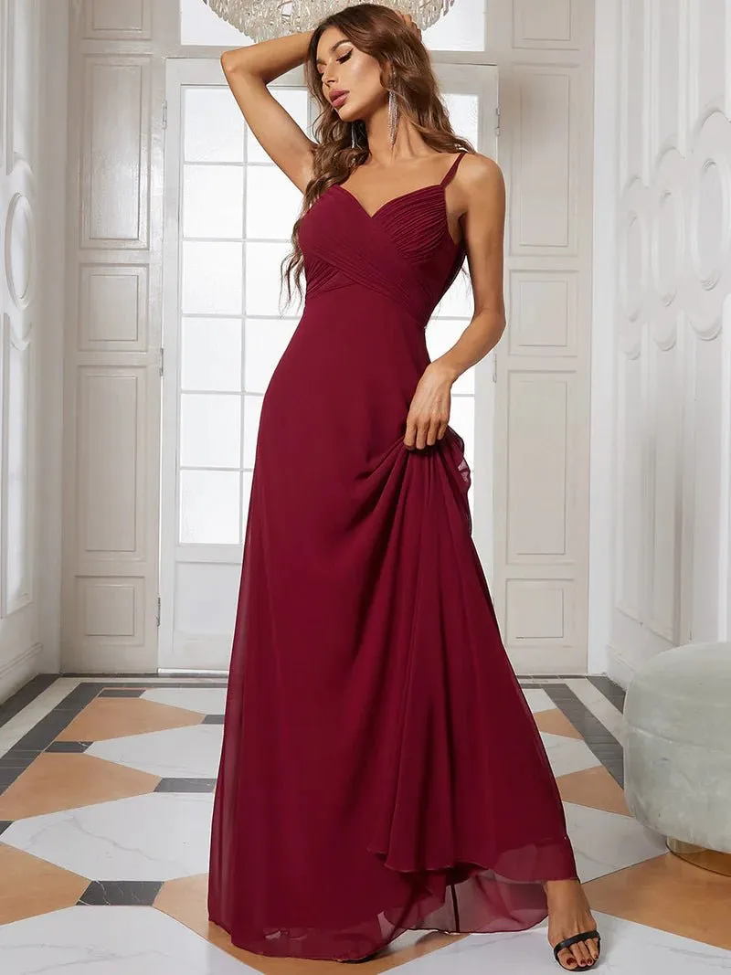 Cowl Back Sweetheart Neckline Evening Dress