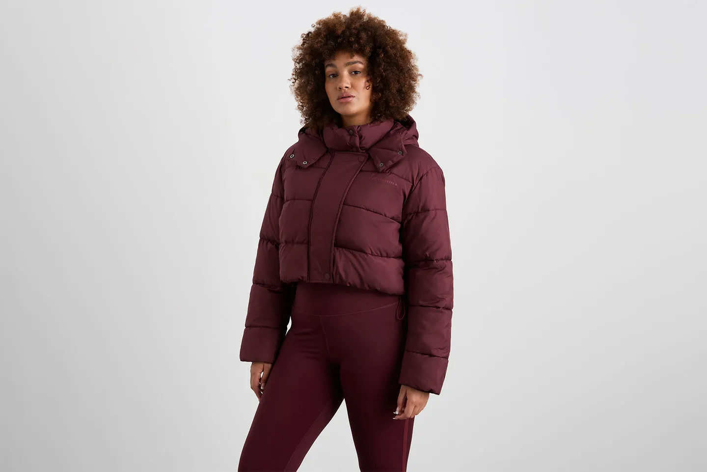 Cropped Hooded Puffer Jacket 764