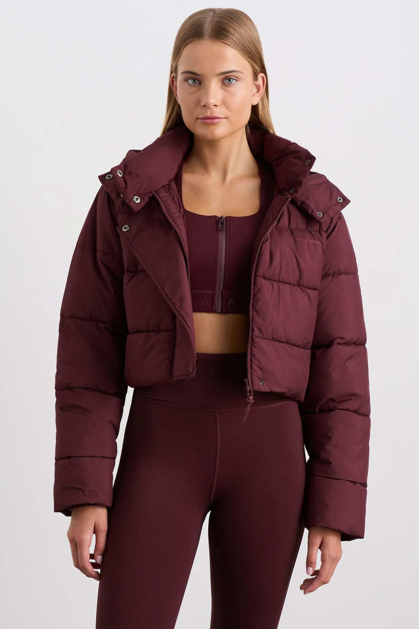 Cropped Hooded Puffer Jacket 764