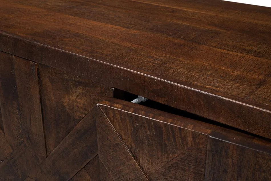 Crosshatch Rustic Wood Buffet