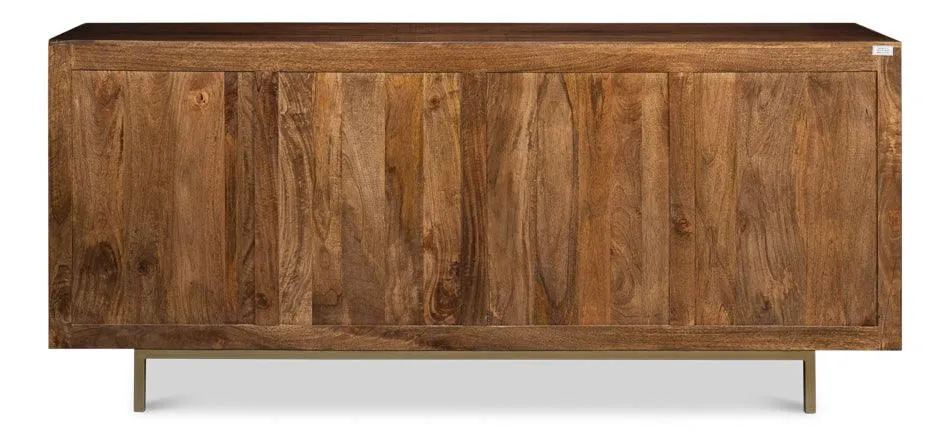 Crosshatch Rustic Wood Buffet