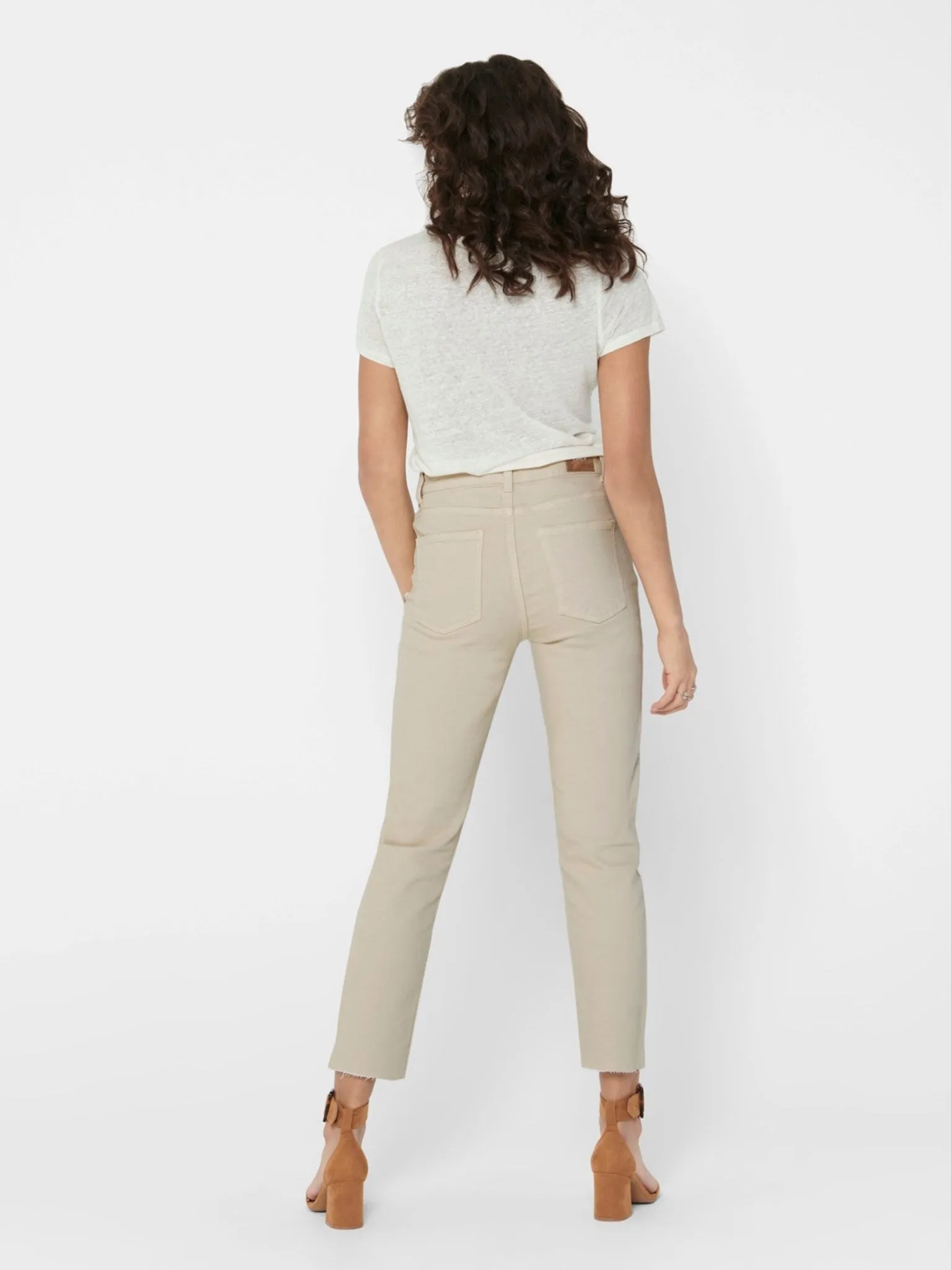 Emily High Waist Jeans - Ecru