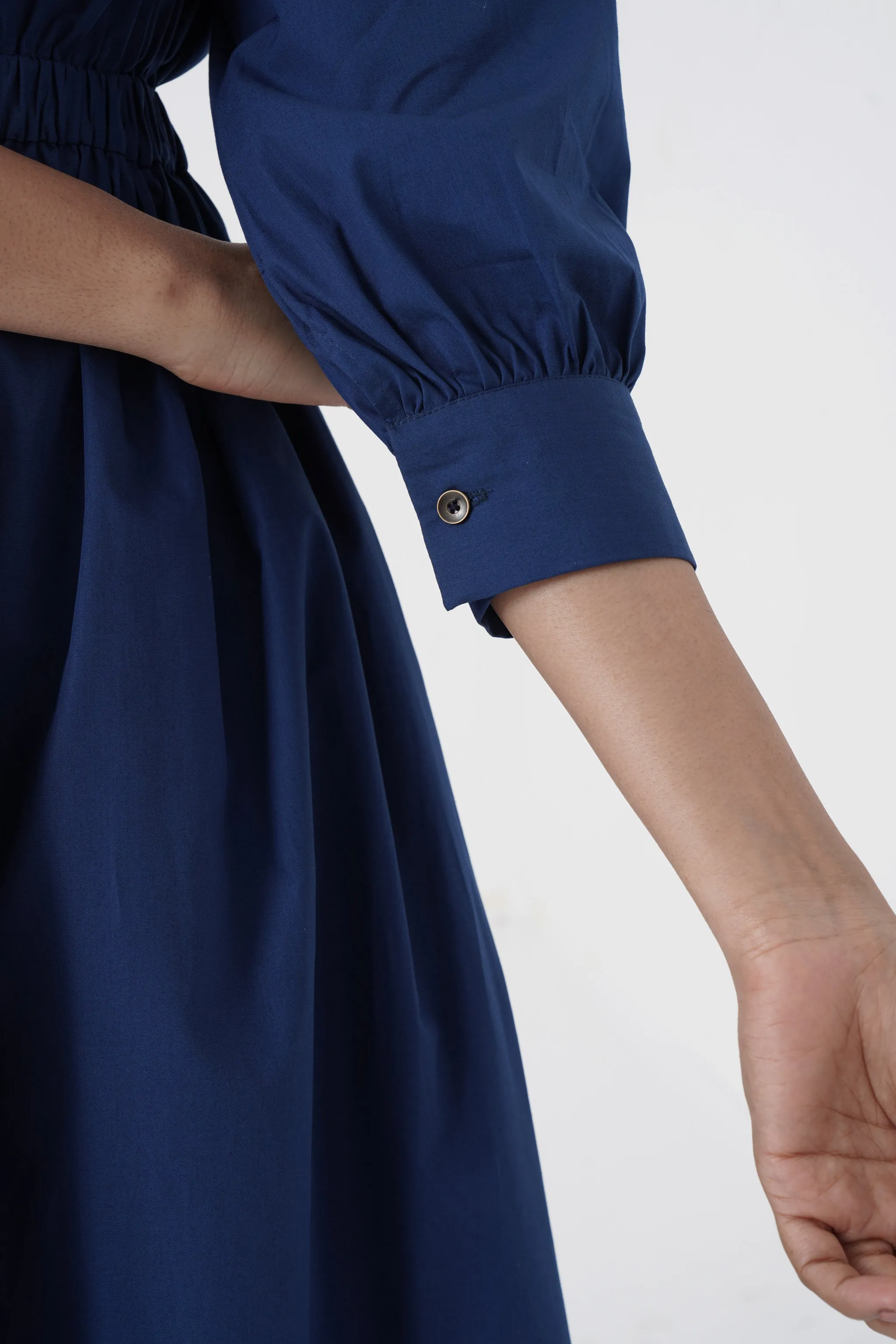 Euphoric - Double button placket dress - Blue