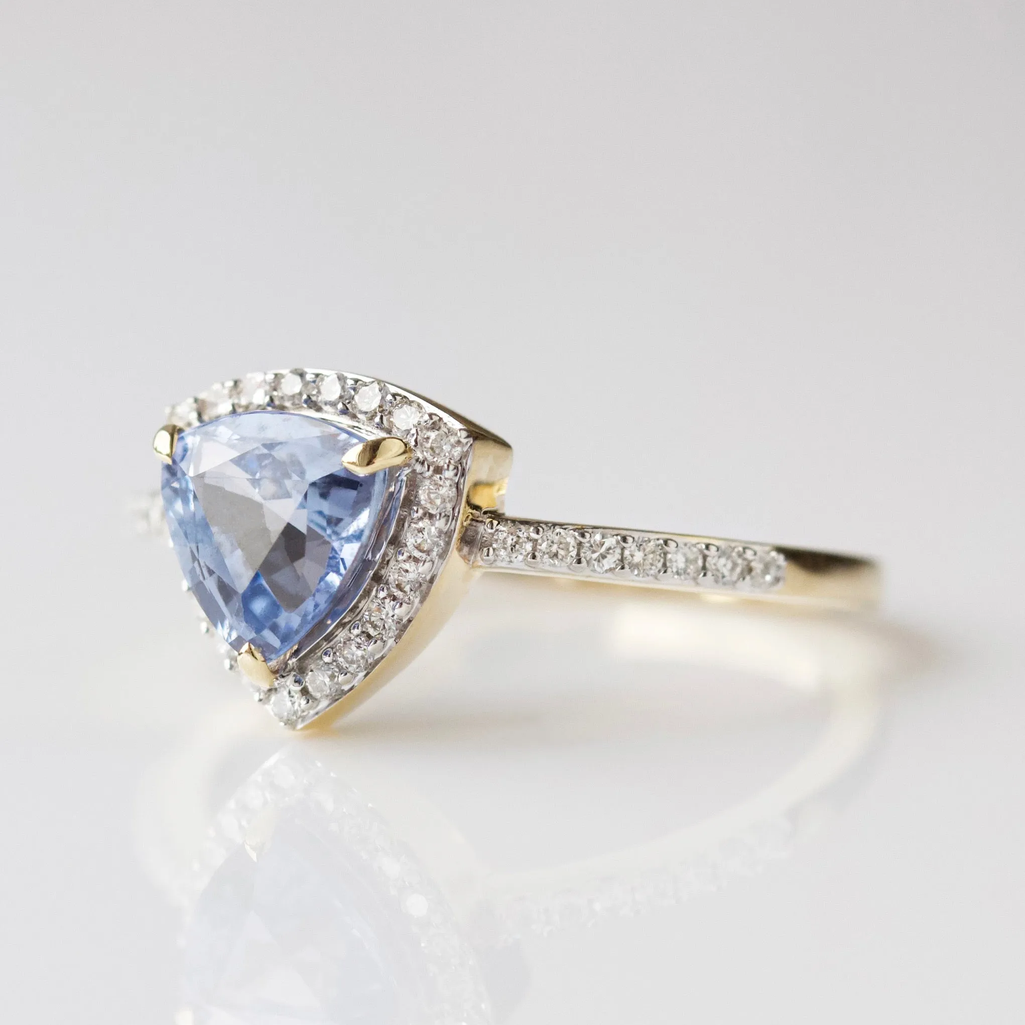 Exclusive Blue Sapphire and Diamond Ring - Size Small