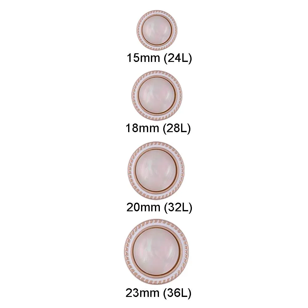 Exclusive Designer Glossy Resin Pearl Metal Buttons