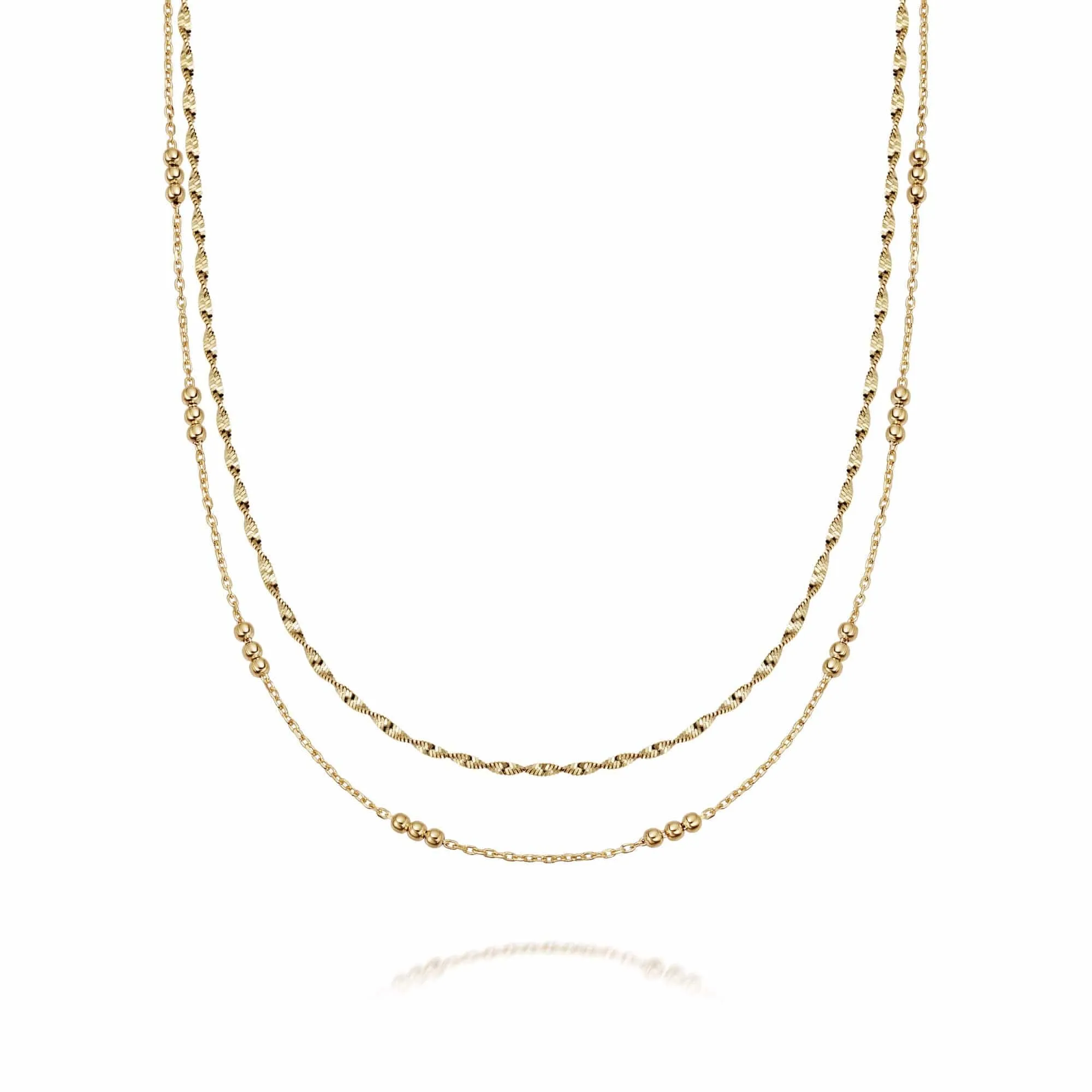 Fine Chain Layering Set 18ct Gold Plate