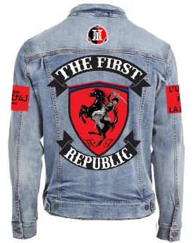 FIRST REPUBLIC SHIELD-DENIM JACKET (UNISEX)-BLEU