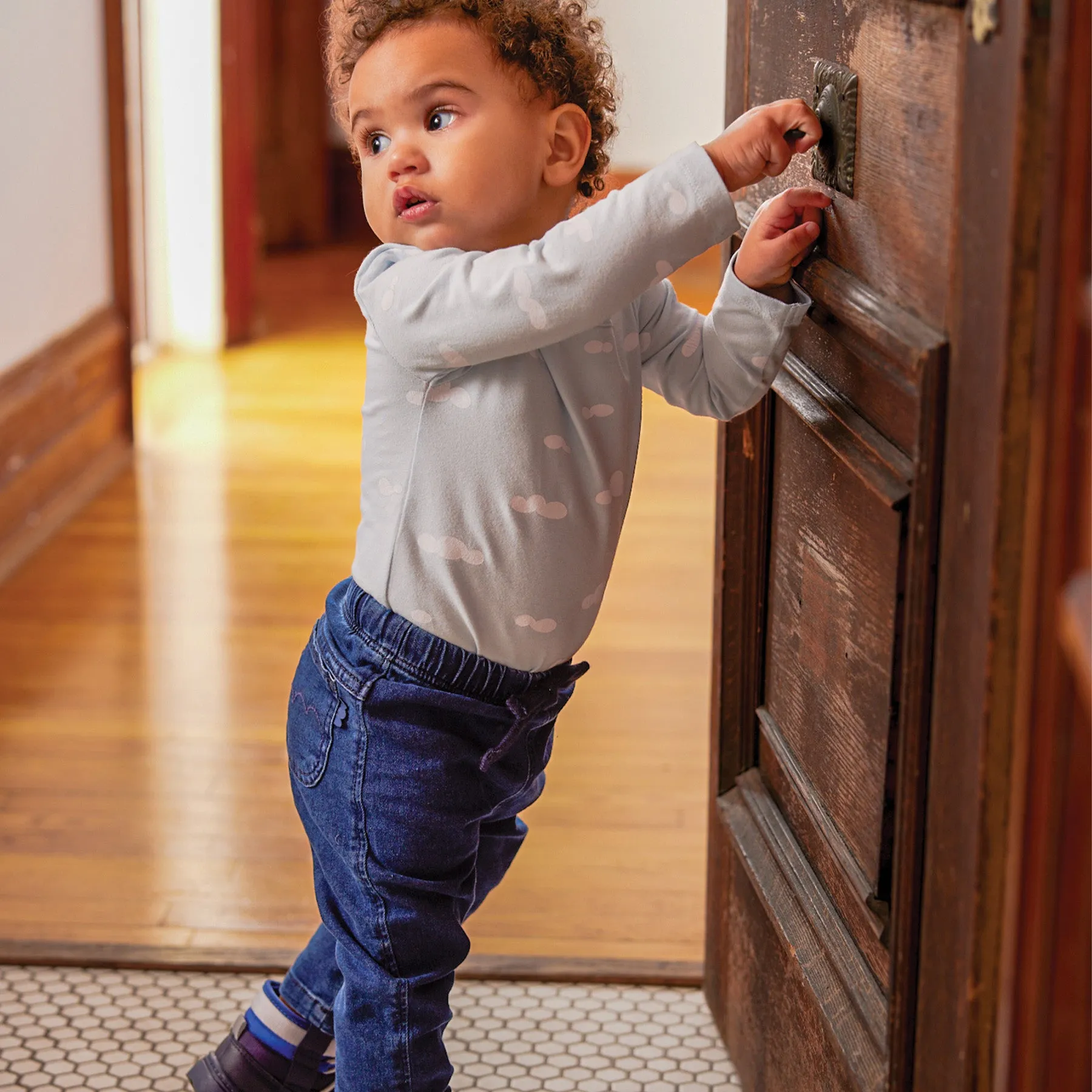 Flower Pocket Baby Jeans