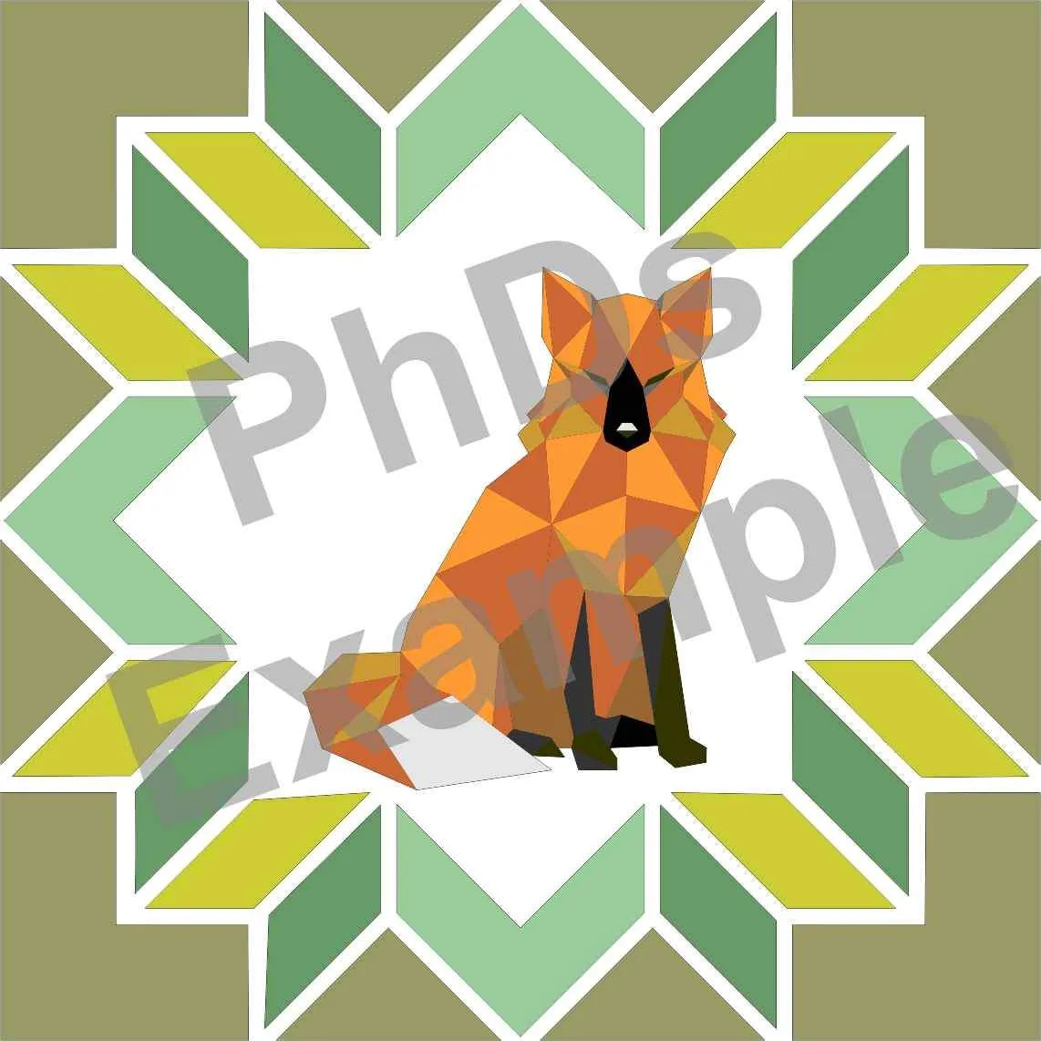 Fox Border Barn Quilt - Wholesale