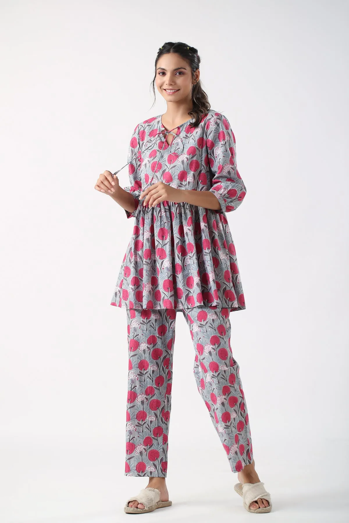 Garden Gala Cotton Loungewear Set