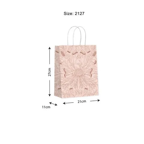 Gift Bag Botanica Champagne & Copper 21x27cm