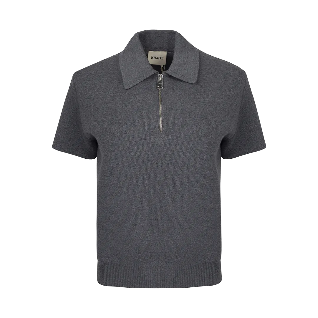 Guillame Zip-Up Polo Top