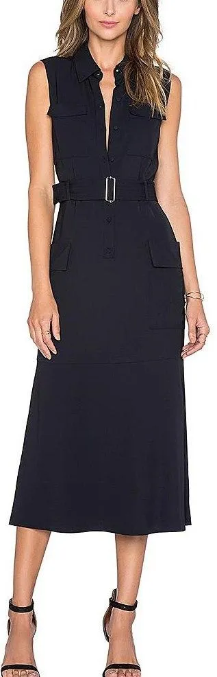 'Hayden' Sleeveless Crepe Dress