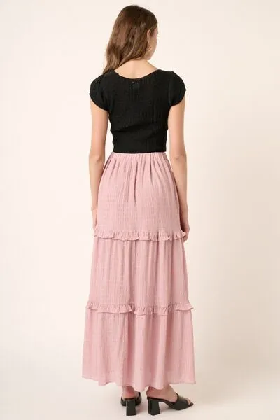 High Waist Frill Skirt