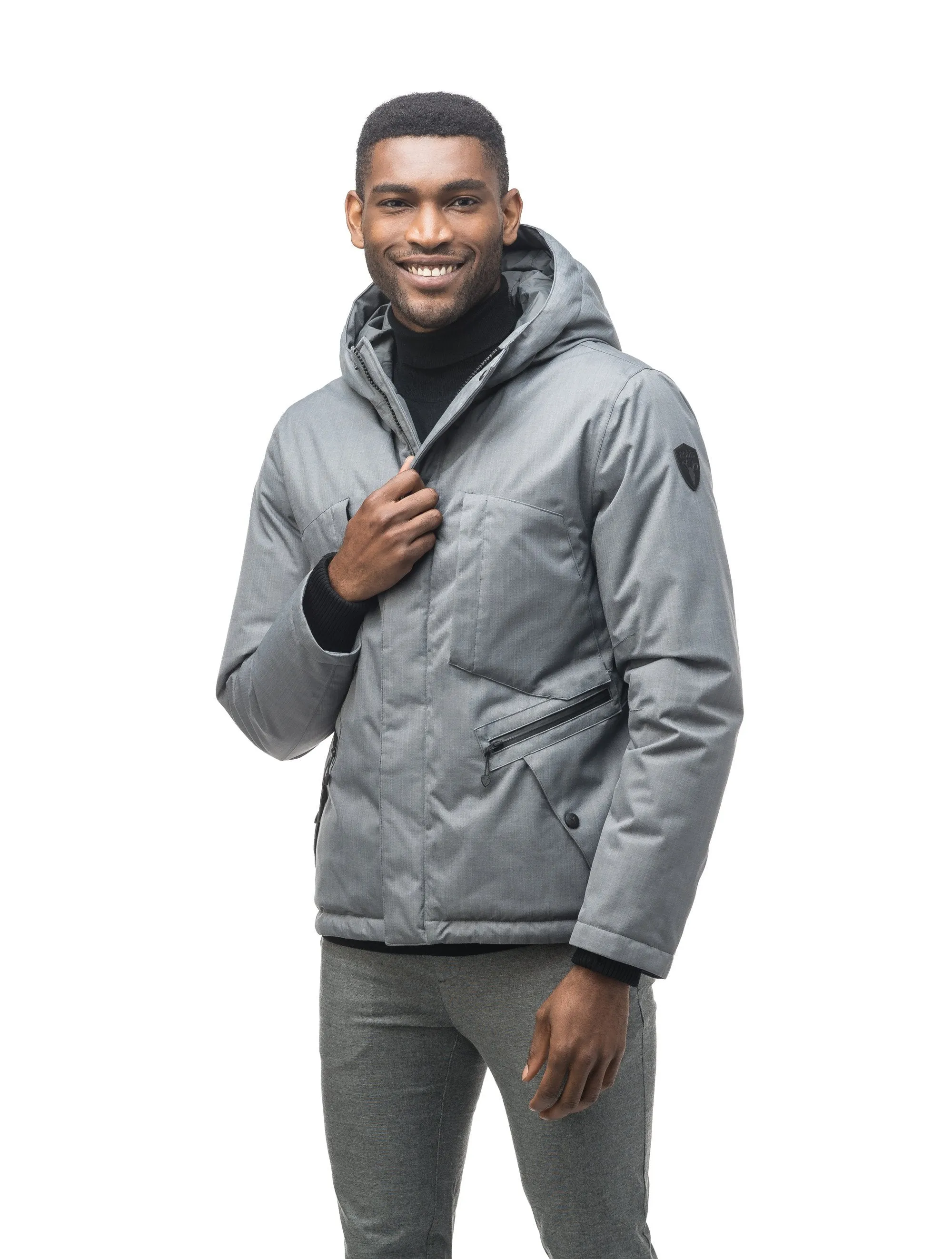 Holt Mens Hooded Hip Length Jacket