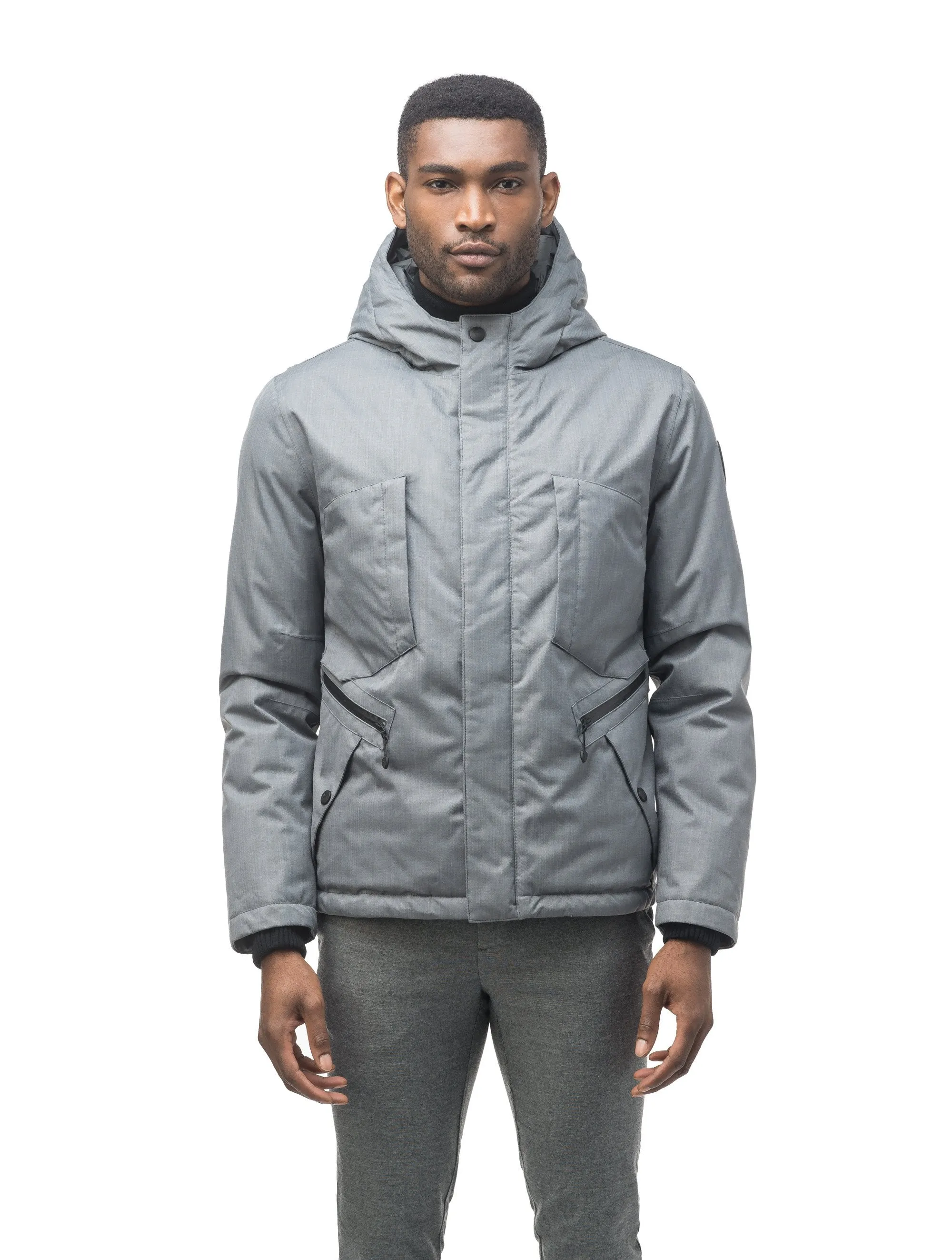 Holt Mens Hooded Hip Length Jacket