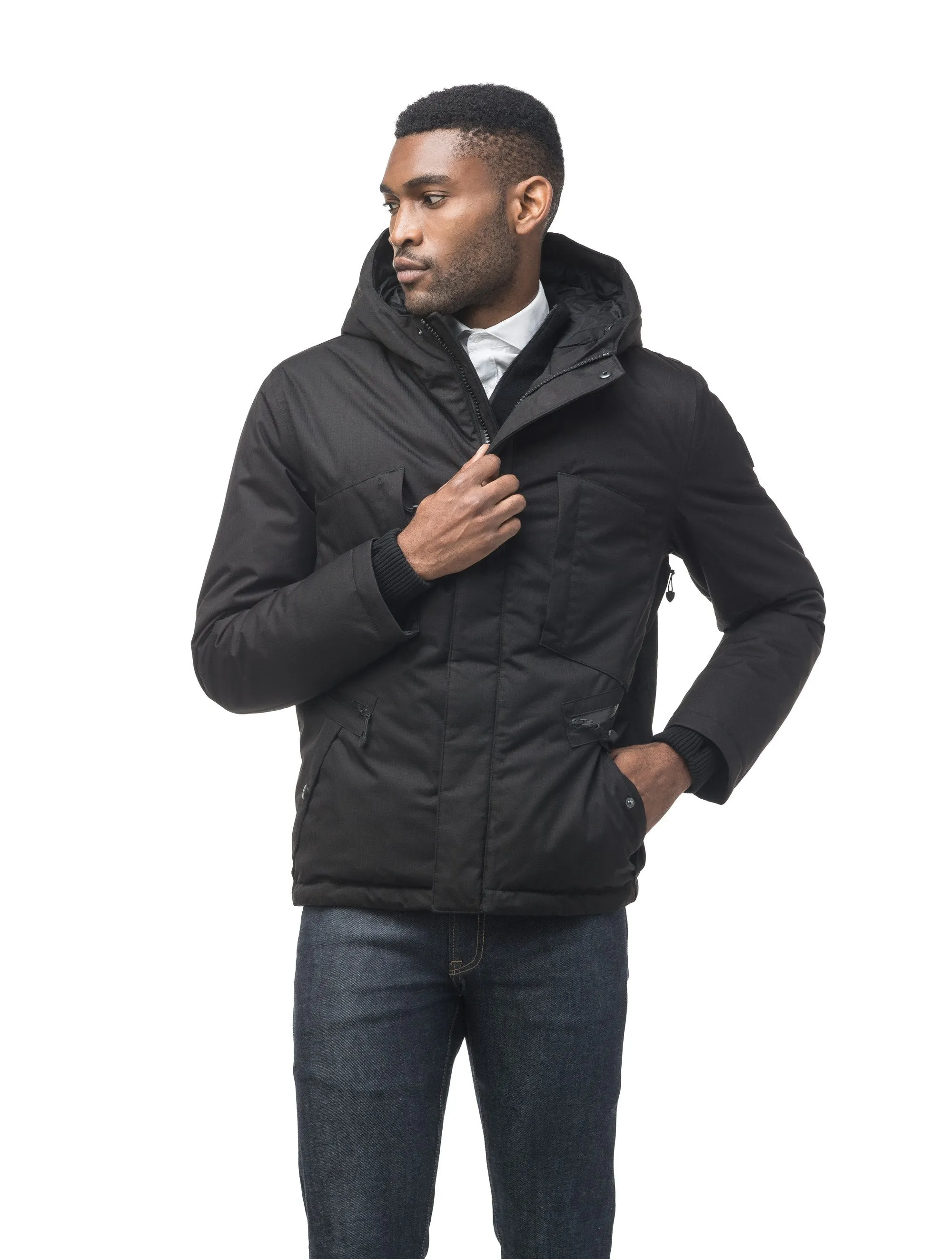 Holt Mens Hooded Hip Length Jacket