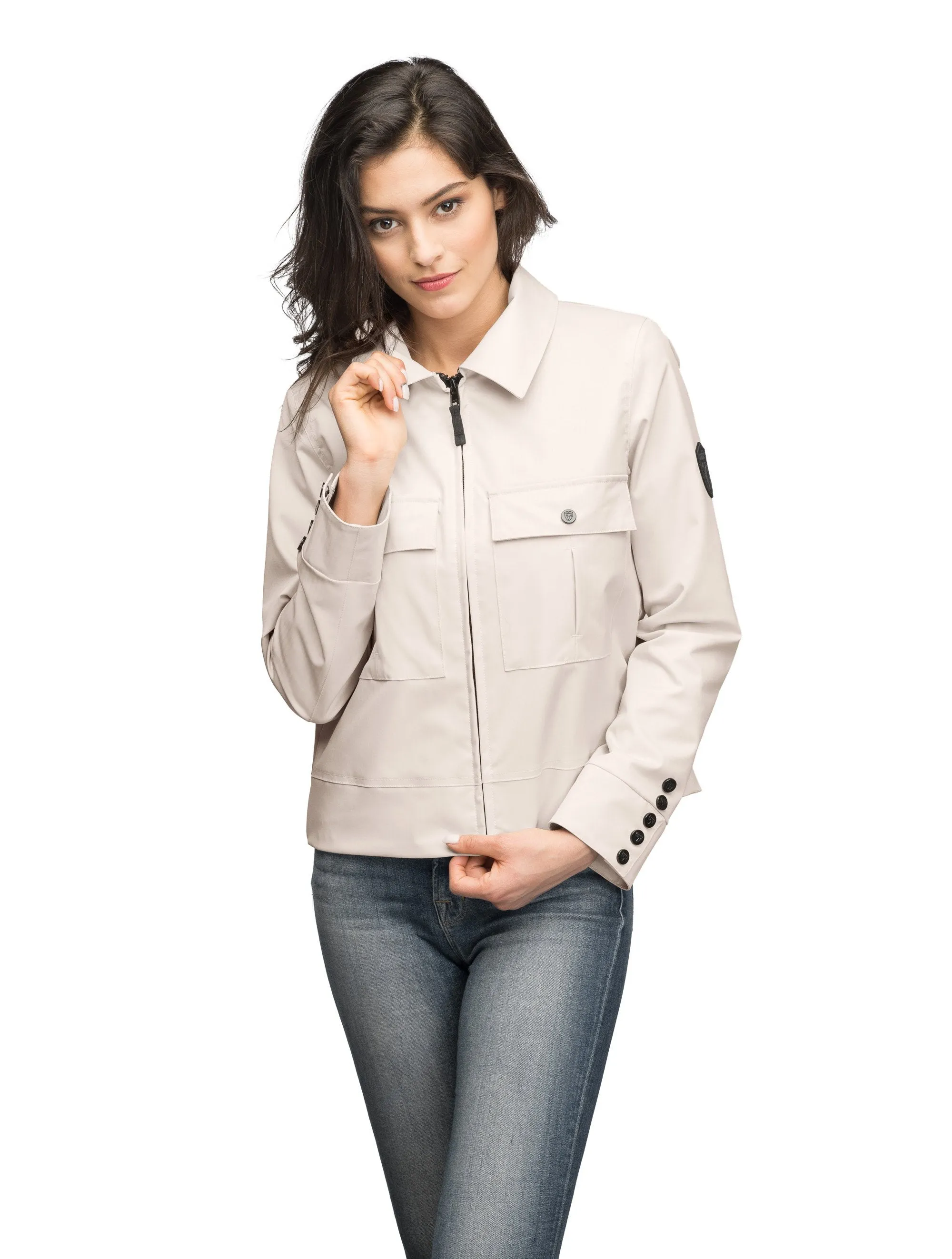 Isabella Women's Military Cropped Jacket