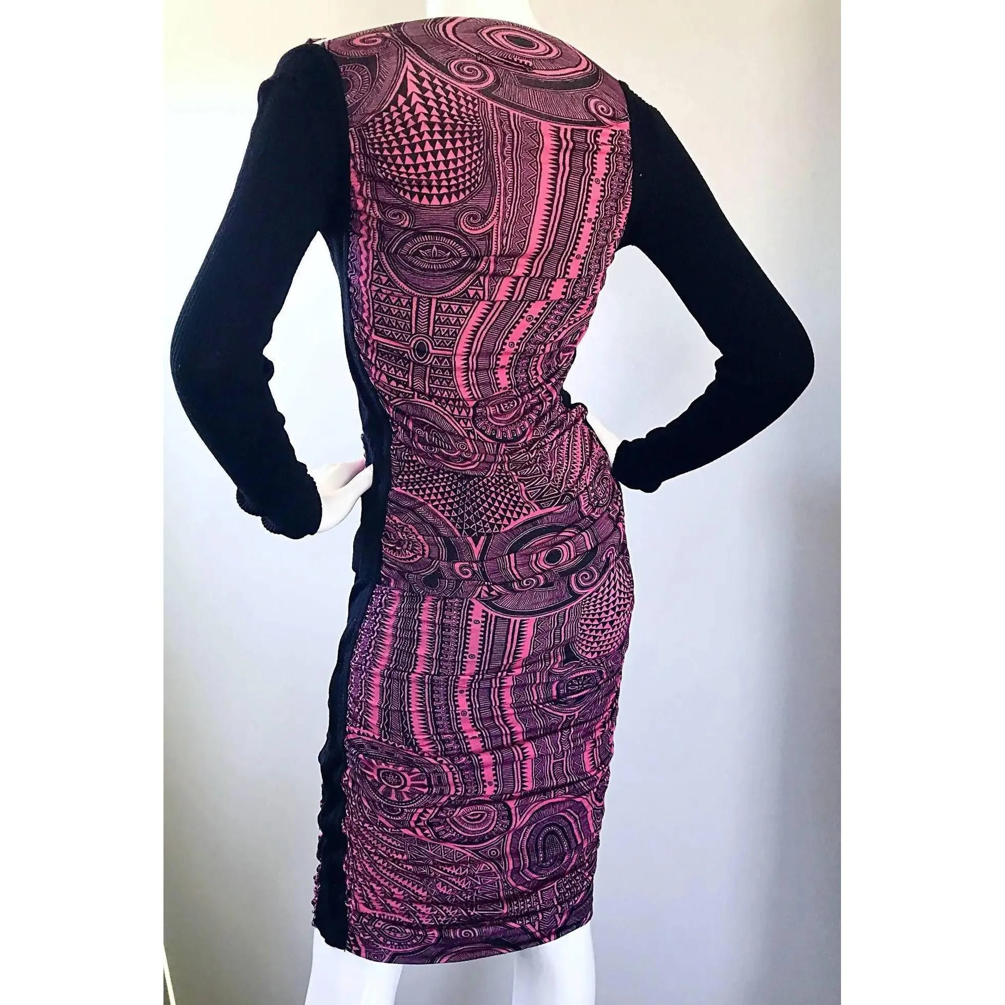 JEAN PAUL GAULTIER Aztec Print Top & Skirt Dress Ensemble | Size S/M