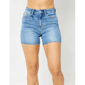 Judy Blue High Waist Raw Hem Shorts