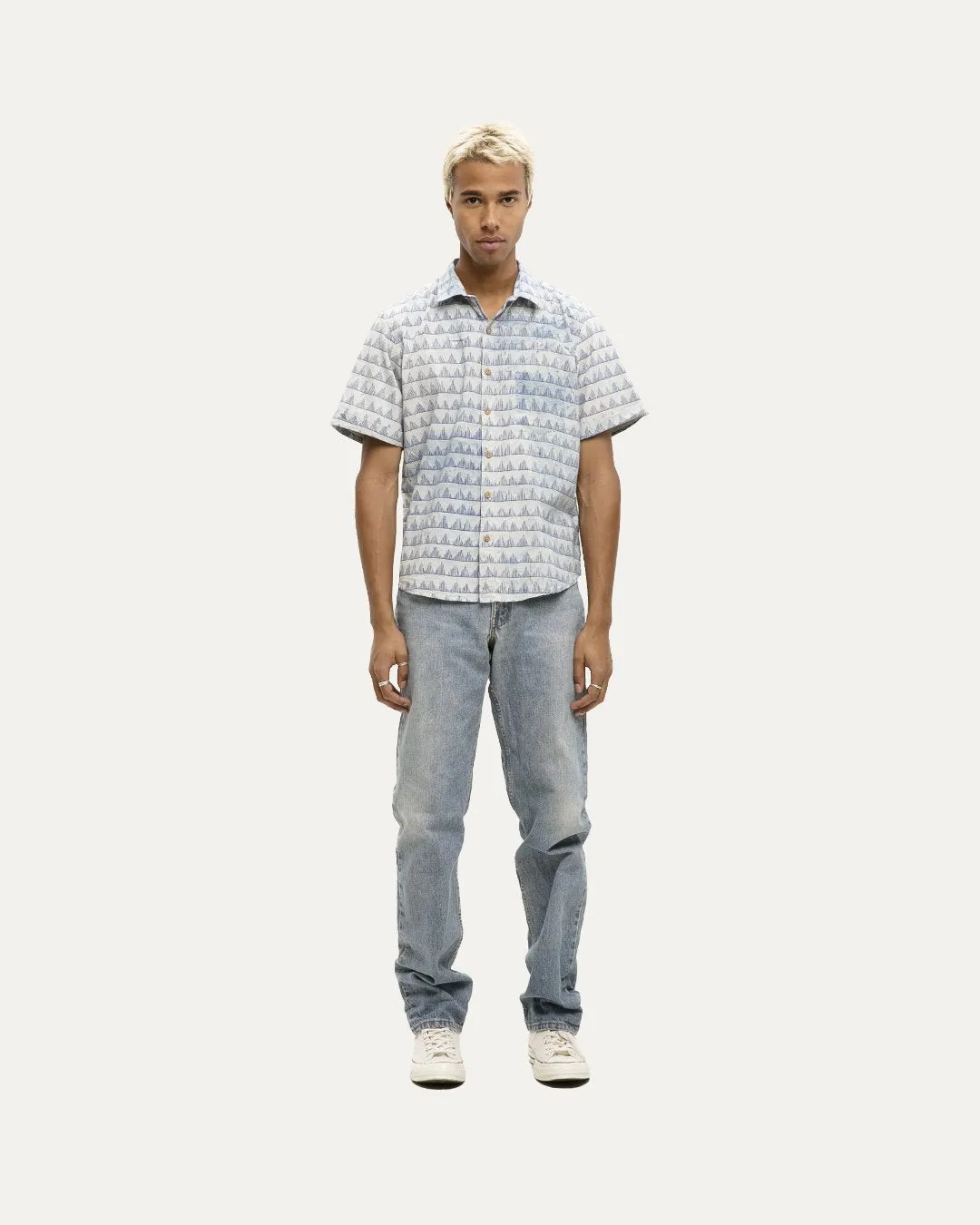 KiItani Indigo Short Sleeve Button Down