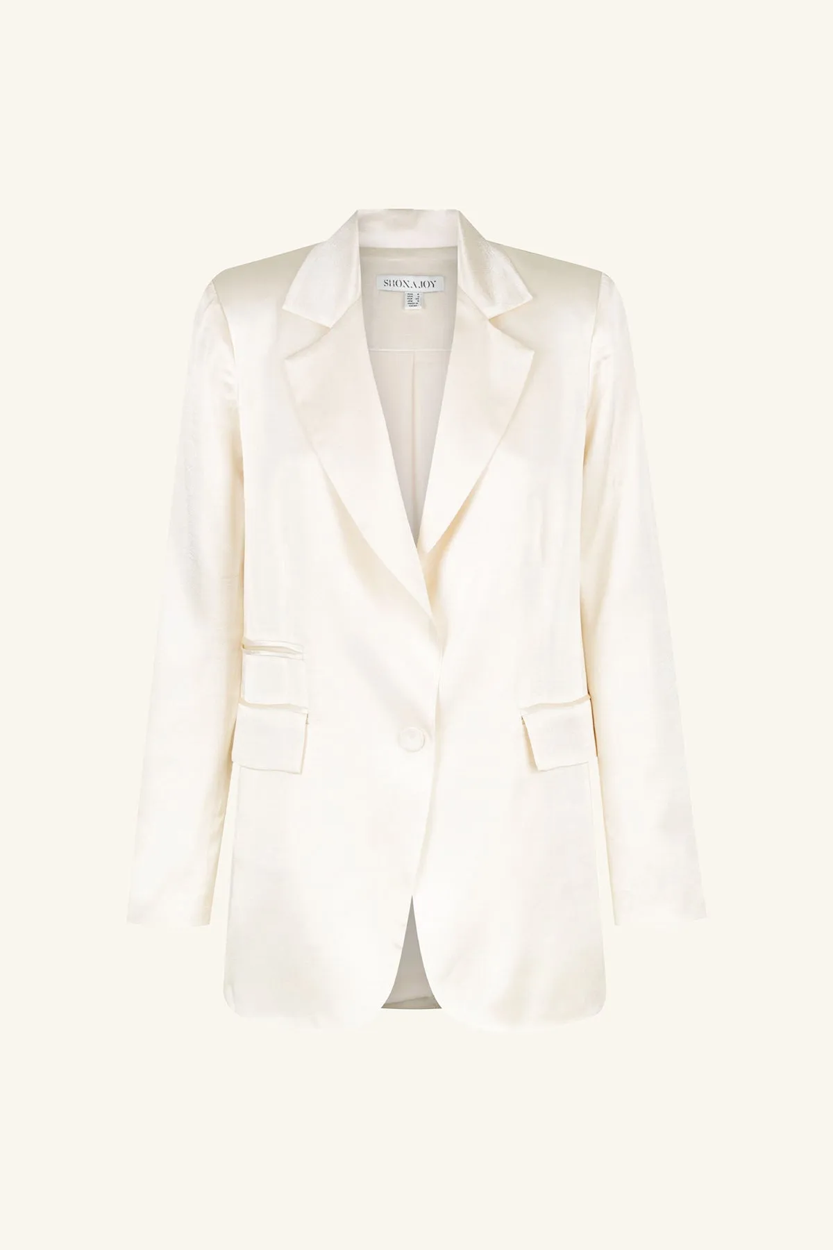 LA LUNE SINGLE BREASTED BLAZER - CREAM