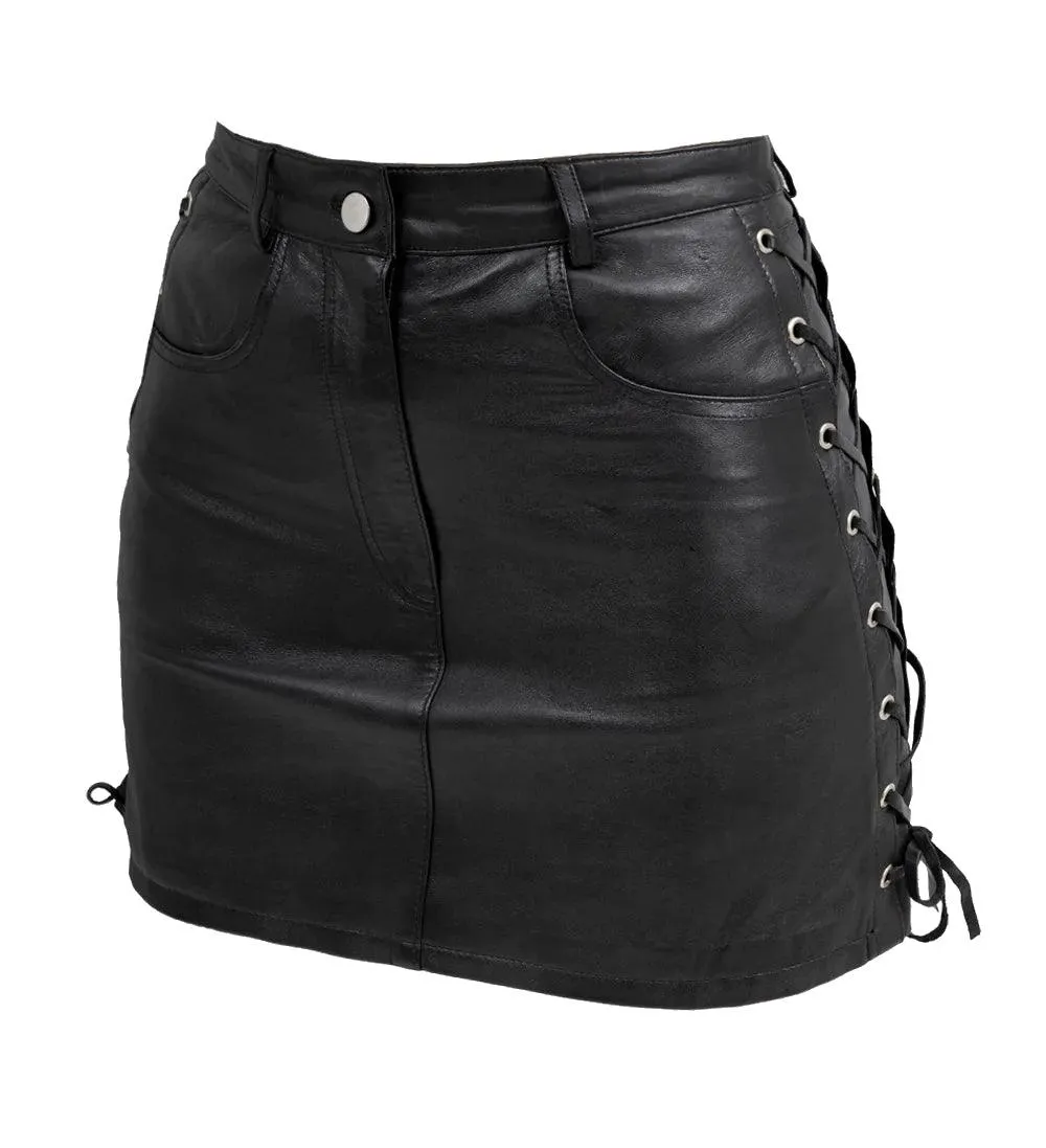 Lacey Fashion Leather Skirt by Whet Blu