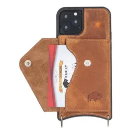 Lara iPhone 11 Pro Max Crossbody Wallet Case, Golden Brown