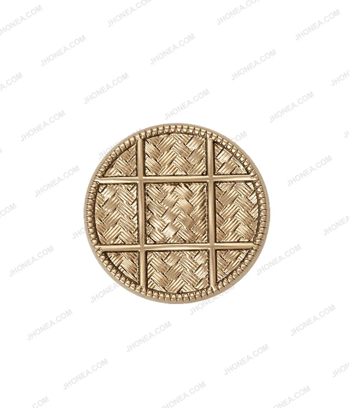 Light Anti-Brass Round Uneven Basket Weave Surface Metal Buttons